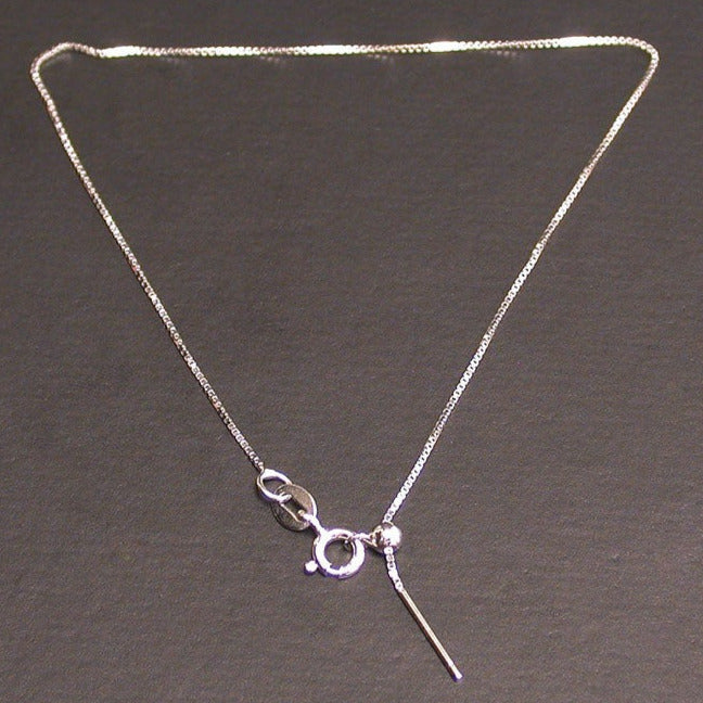 Chaine en Argent 0.925 pour montage, avec bille stop, argent 0.925  Dimension : 45 centimètres !
