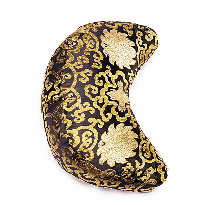 Coussin de Yoga ou Méditation en tissus Brocart, de 33cm x 13 de hauteur. Housses extérieures en coton ! Les housses intérieures sont remplis de graines de Sarrasin !