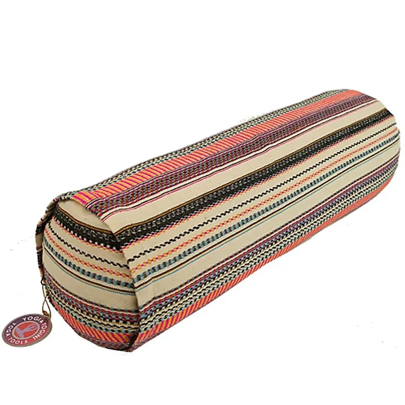 Coussin/ Bolster Traversin de Yoga ou Méditation en coton, de 60 centimètres de longueur x 16 de diamètre - 2,365 kilogrammes. Housse extérieure en coton ! La housse intérieure est remplis sont remplis de graines de Sarrasin !