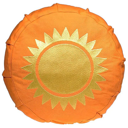 Coussin de Méditation/ Yoga pour VOYAGE ou POUR ENFANT. de 26 centimètres de diamètre x 21 x 11 centimètres de hauteur. 850 grammes. De chez Yogi & Yogini, fait en Inde !