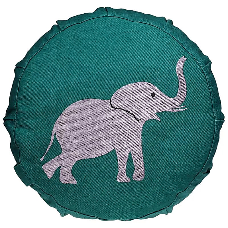 Coussin de Méditation/ Yoga pour VOYAGE ou POUR ENFANT. de 26 centimètres de diamètre x 21 x 11 centimètres de hauteur. 850 grammes. De chez Yogi & Yogini, fait en Inde !