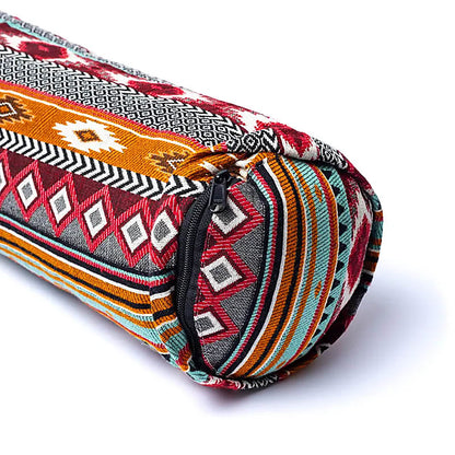 Cotton Yoga or Meditation Cushion/Bolster/Bed Pillow, 60 centimeters long x 16 centimeters in diameter - 2.365 kilograms. Cotton outer covers! The inner covers are filled with buckwheat seeds!