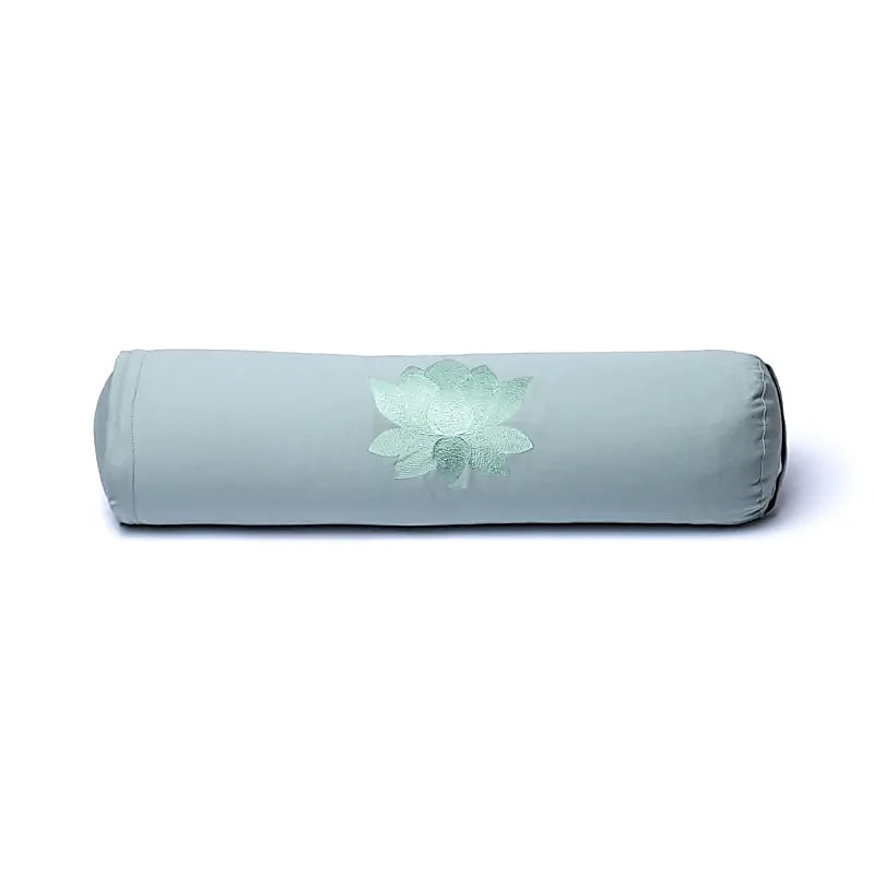 Coussin/ Bolster/ Traversin de Yoga ou Méditation en coton, de 60 centimètres de longueur x 16 de diamètre - 2,365 kilogrammes. Housse extérieure en coton ! La housse intérieure est remplis de graines de Sarrasin !