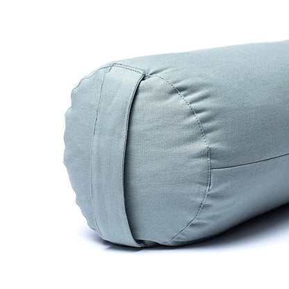 Coussin/ Bolster/ Traversin de Yoga ou Méditation en coton, de 60 centimètres de longueur x 16 de diamètre - 2,365 kilogrammes. Housse extérieure en coton ! La housse intérieure est remplis de graines de Sarrasin !