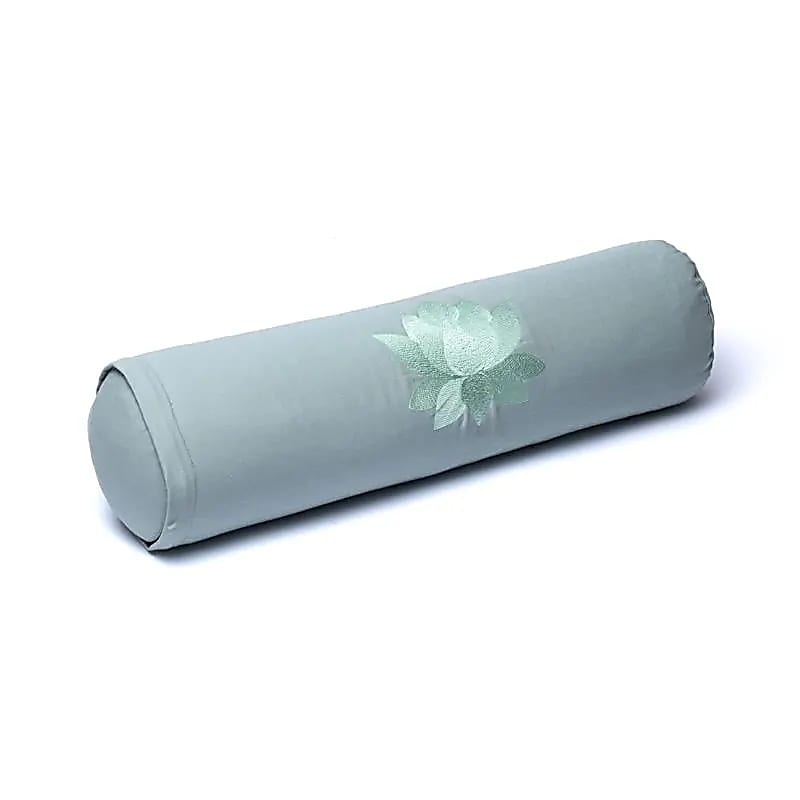 Coussin/ Bolster/ Traversin de Yoga ou Méditation en coton, de 60 centimètres de longueur x 16 de diamètre - 2,365 kilogrammes. Housse extérieure en coton ! La housse intérieure est remplis de graines de Sarrasin !