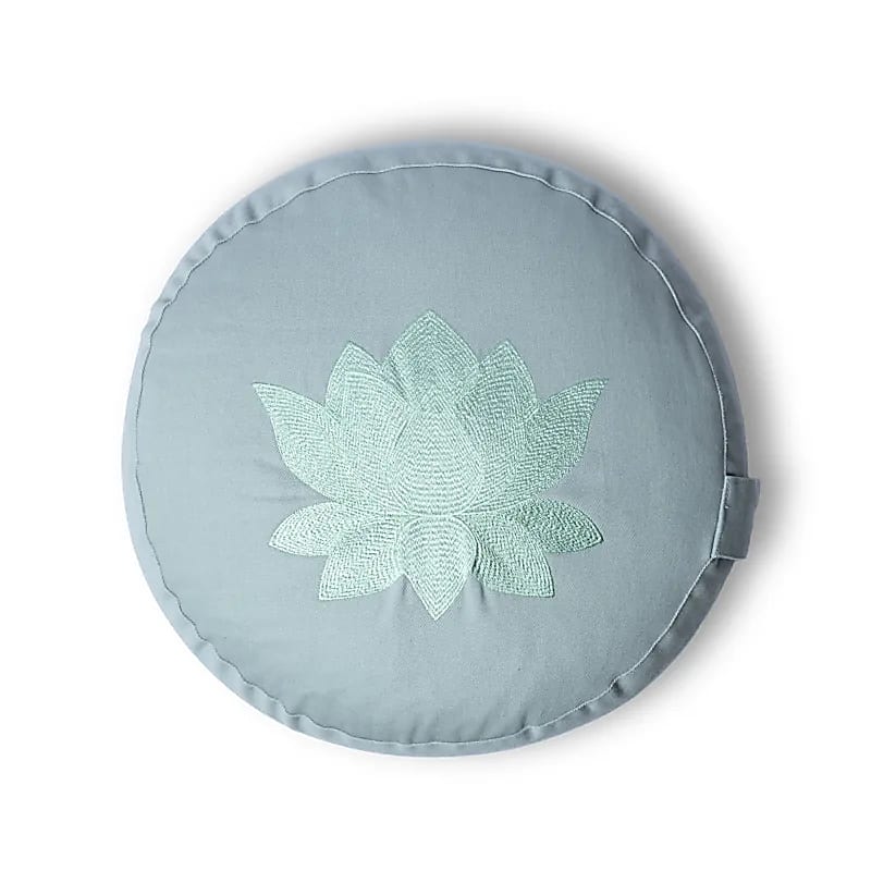 Coussins de Méditation/ Yoga, en coton biologique (OCS). 33 centimètres de diamètre x 17 centimètres de hauteur. 2100 grammes. De chez Yogi & Yogini, fait en Inde !