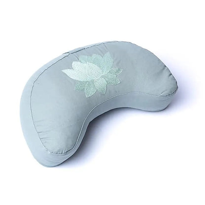 Coussin 'demi-lune' de Yoga ou Méditation en coton, de 37cm x 17 x 13 de hauteur - 1,100 kilogrammes. Housses extérieures en coton ! Les housses intérieures sont remplis de graines de Sarrasin !