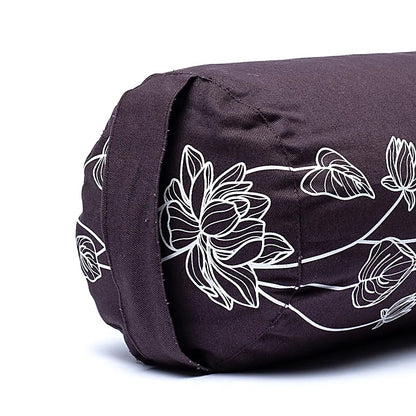 Coussin/ Bolster/ Traversin de Yoga ou Méditation en coton, de 60 centimètres de longueur x 16 de diamètre - 2,365 kilogrammes. Housse extérieure en coton ! La housse intérieure est remplis de graines de Sarrasin !