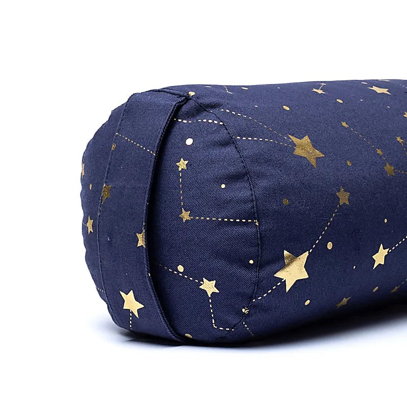 Cotton Yoga or Meditation Bolster Cushion/Bolster, 60 centimeters long x 16 centimeters in diameter - 2.365 kilograms. Cotton outer cover! The inner cover is filled with buckwheat seeds!
