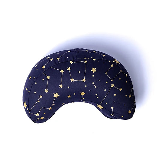 Coussin 'demi-lune' de Yoga ou Méditation en coton, de 37cm x 17 x 13 de hauteur - 1,100 kilogrammes. Housses extérieures en coton ! Les housses intérieures sont remplis de graines de Sarrasin !