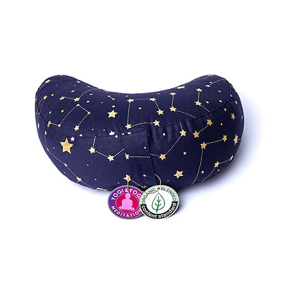 Coussin 'demi-lune' de Yoga ou Méditation en coton, de 37cm x 17 x 13 de hauteur - 1,100 kilogrammes. Housses extérieures en coton ! Les housses intérieures sont remplis de graines de Sarrasin !