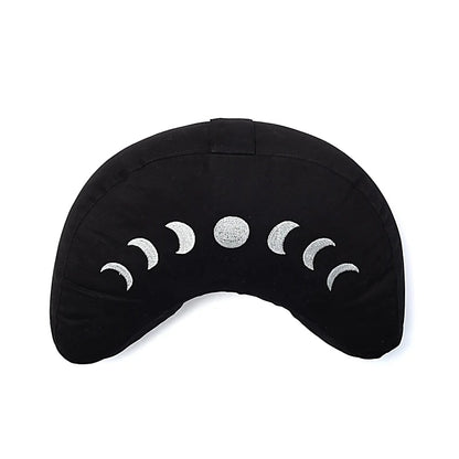 Coussin 'demi-lune' de Yoga ou Méditation en coton, de 33cm x 13 de hauteur - 1,170 kilogrammes. Housses extérieures en coton ! Les housses intérieures sont remplis de graines de Sarrasin !