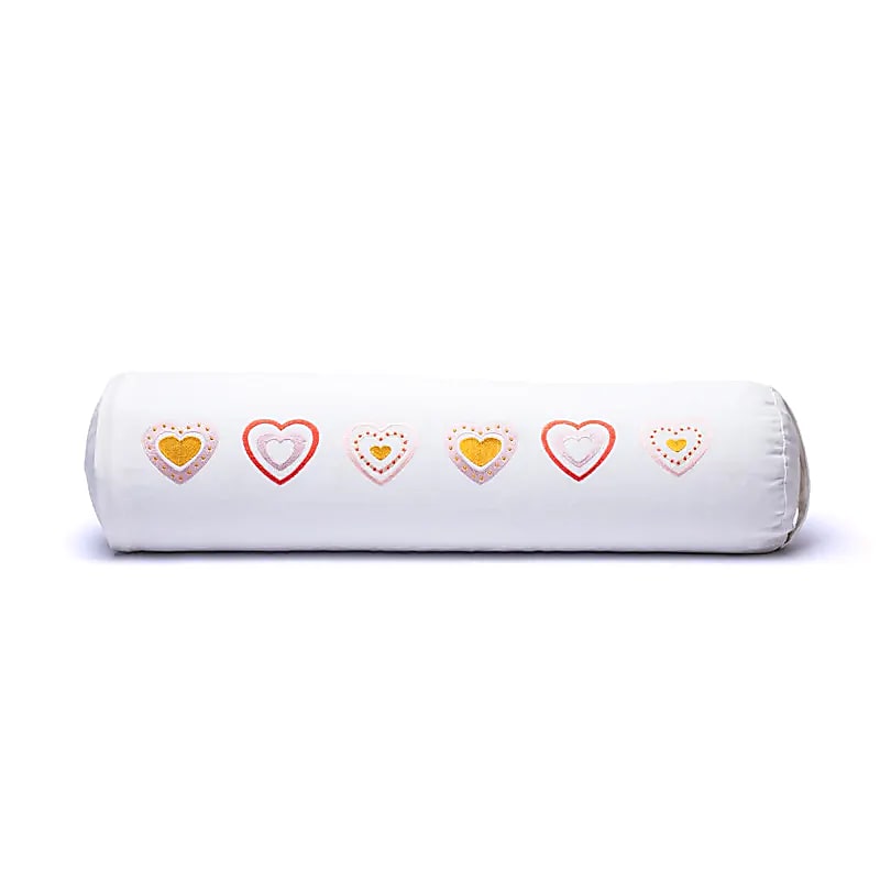 Coussin/ Bolster/ Traversin de Yoga ou Méditation en coton, de 60 centimètres de longueur x 16 de diamètre - 2,365 kilogrammes. Housse extérieure en coton ! La housse intérieure est remplis de graines de Sarrasin !