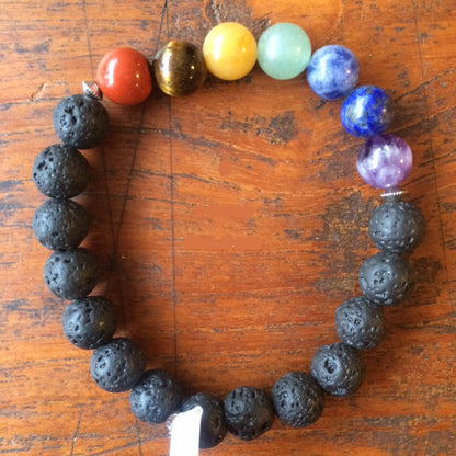 '7 chakras' bracelets, 2 models to choose from in 6 or 8 millimeter beads, length to choose from 17 to 21 centimeters! Very beautiful quality of beads, perfect!