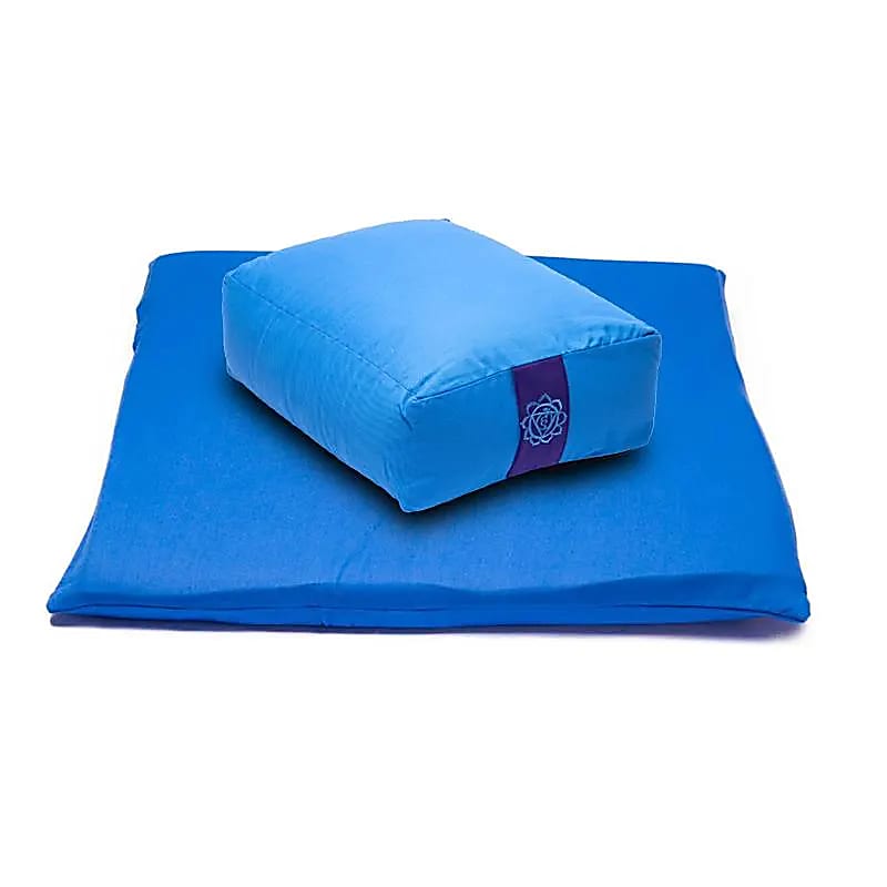 Sélection de coussins de Méditation ou de Yoga aux couleurs des 7 chakras, en coton biologique (OCS). 38 centimètres de diamètre x 28 x 15 centimètres de hauteur - 2300 grammes. De chez Yogi & Yogini, fait en Inde ! Coussion vendu seul ou en set de 7 !