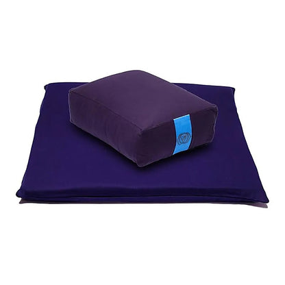 Sélection de coussins de Méditation ou de Yoga aux couleurs des 7 chakras, en coton biologique (OCS). 38 centimètres de diamètre x 28 x 15 centimètres de hauteur - 2300 grammes. De chez Yogi & Yogini, fait en Inde ! Coussion vendu seul ou en set de 7 !
