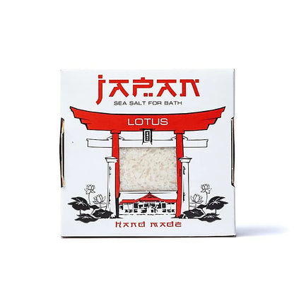 Japanese bath salts, 450-gram box. 6 scents to choose from: Ginseng, green tea, Japanese rose, jasmine, lotus, seaweed, and sakura. Relieves muscle pain, detoxifies the skin, and soothes—a truly incomparable skincare experience!
