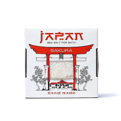 Japanese bath salts, 450-gram box. 6 scents to choose from: Ginseng, green tea, Japanese rose, jasmine, lotus, seaweed, and sakura. Relieves muscle pain, detoxifies the skin, and soothes—a truly incomparable skincare experience!