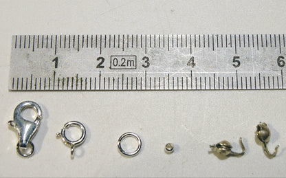 Apprêts Inox ou Argent pour fabrication des bracelets, colliers...