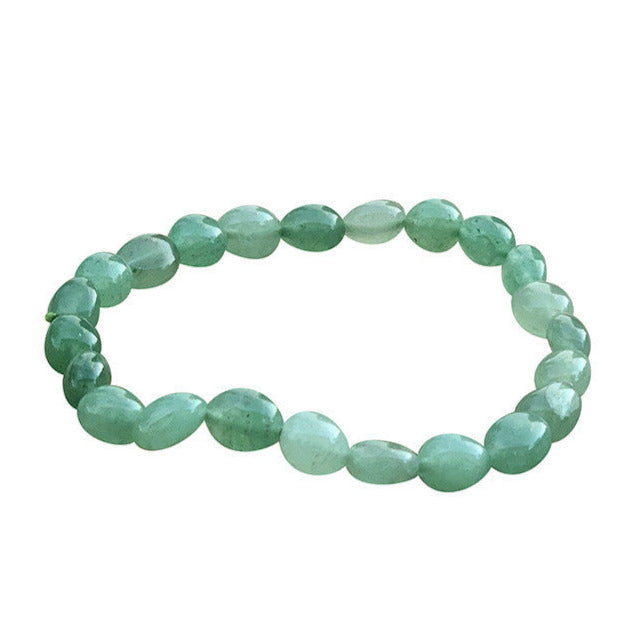 Aventurine verte, bracelet de 17 à 21cm, collier de 42cm et sautoir de 60cm. Perles de type 'Graine' de formes naturelles montées sur fil de haute résistance !