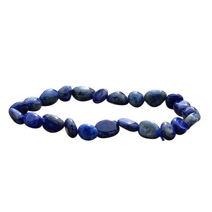 Lapis-lazuli, bracelet de 17 à 21cm, collier de 42cm et sautoir de 60cm. Perles de type 'Graine' de formes naturelles montées sur fil de haute résistance !
