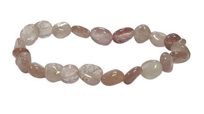 Quartz Hematoïde, bracelet de 17 à 21cm, collier de 42cm et sautoir de 60cm. Perles de type 'Graine' de formes naturelles montées sur fil de haute résistance !