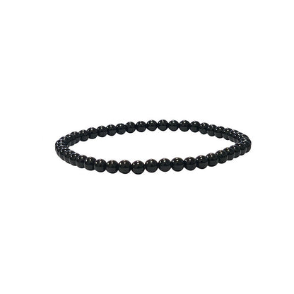 Tourmaline noire, perles rondes de 4, 6, 8 ou 10 mm. Vendu en fil de perle 38/39 cm, en bracelet de 17 à 21cm, en collier de 45 ou sautoir de 60cm. Qualité AA à AAA !
