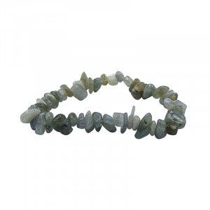 Labradorite, bracelet de 17 à 21 cm ou en collier de 42 cm ou sautoir de 85 cm. Perle de type 'baroque/ chips' de 4/7 millimètres, montées sur fil élastique ou fil d'acier de haute résistance !