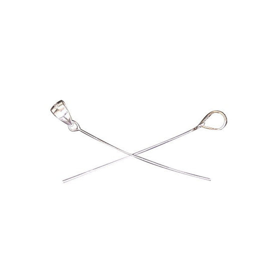 Sélection de bélières en Argent 0.925 avec tiges de 35millimètres pour pierres percées, perles... Très bonne qualité, parfait pour adapter vos perles préférées !