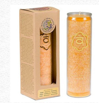 100-hour stearin candles, 21 cm x 6.5 cm. Available in white, black, or 7 chakra colors. Excellent quality, perfect!