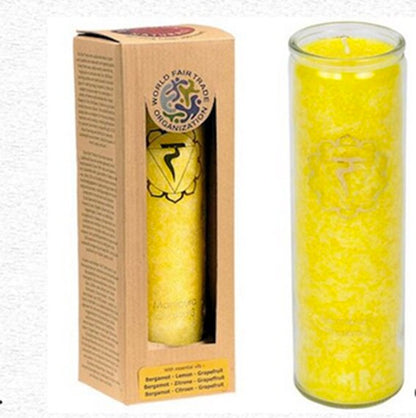 100-hour stearin candles, 21 cm x 6.5 cm. Available in white, black, or 7 chakra colors. Excellent quality, perfect!