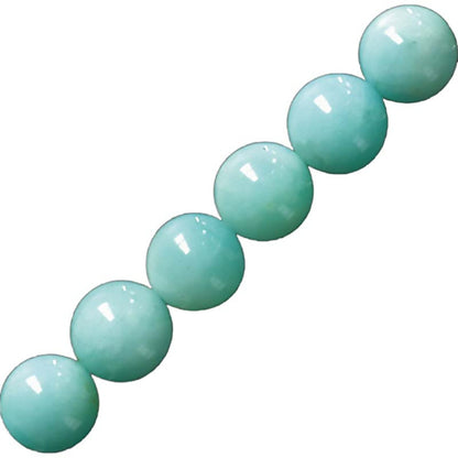 Amazonite from Mozambique, round beads of 4, 6 or 8 mm. Sold in 38/39 cm bead strand, in 17 to 21 cm bracelets, in 45 cm necklaces or 60 cm long necklaces. AA to AAA quality, superb beads, magnificent beadwork!