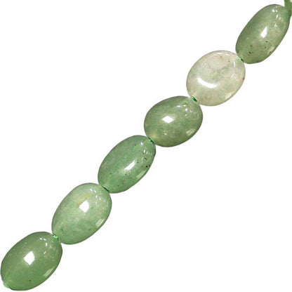 Aventurine verte, bracelet de 17 à 21cm, collier de 42cm et sautoir de 60cm. Perles de type 'Graine' de formes naturelles montées sur fil de haute résistance !