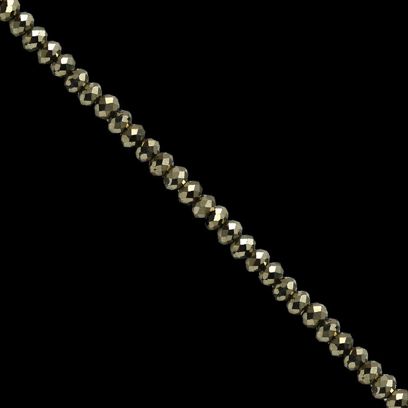 Pyrite ! Collier ou bracelet en Argent et perles facettées de 2/3 millimètres. En bracelet de 17 cm ou en collier de 40 cm. Qualité AA à AAA !