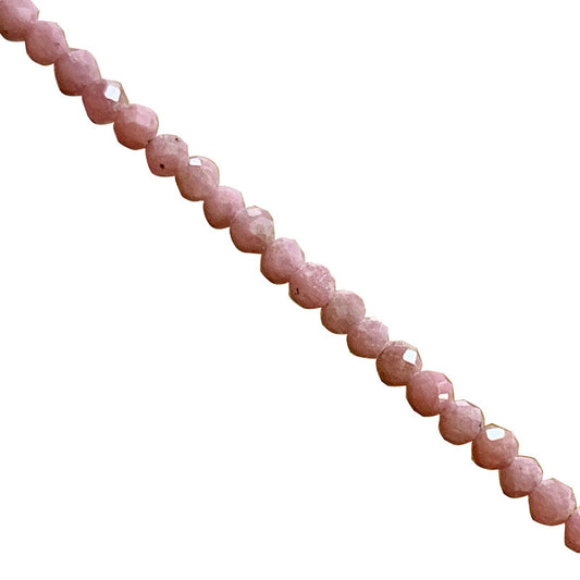 Rhodochrosite ! Collier ou bracelet en Argent et perles facettées de 2/3 millimètres. En bracelet de 17 cm ou en collier de 44 cm. Qualité AA à AAA !