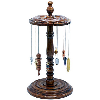 Présentoir/ Support en bois (acajou) tourné haut de gamme 45 x 20 cm – Idéal pour exposer vos pendules !