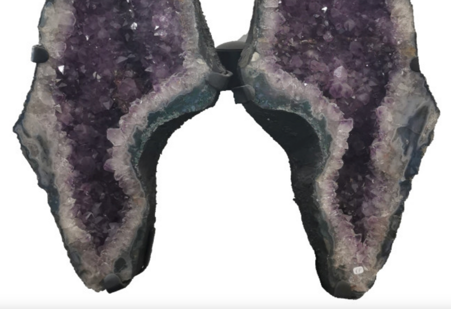 Paire de géode 'papillon' de 83x56cm - 37 kg, vendu avec socle. Superbe qualité AA, Brésil !