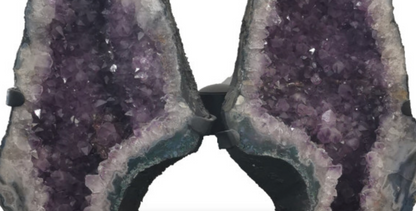 Paire de géode 'papillon' de 83x56cm - 37 kg, vendu avec socle. Superbe qualité AA, Brésil !
