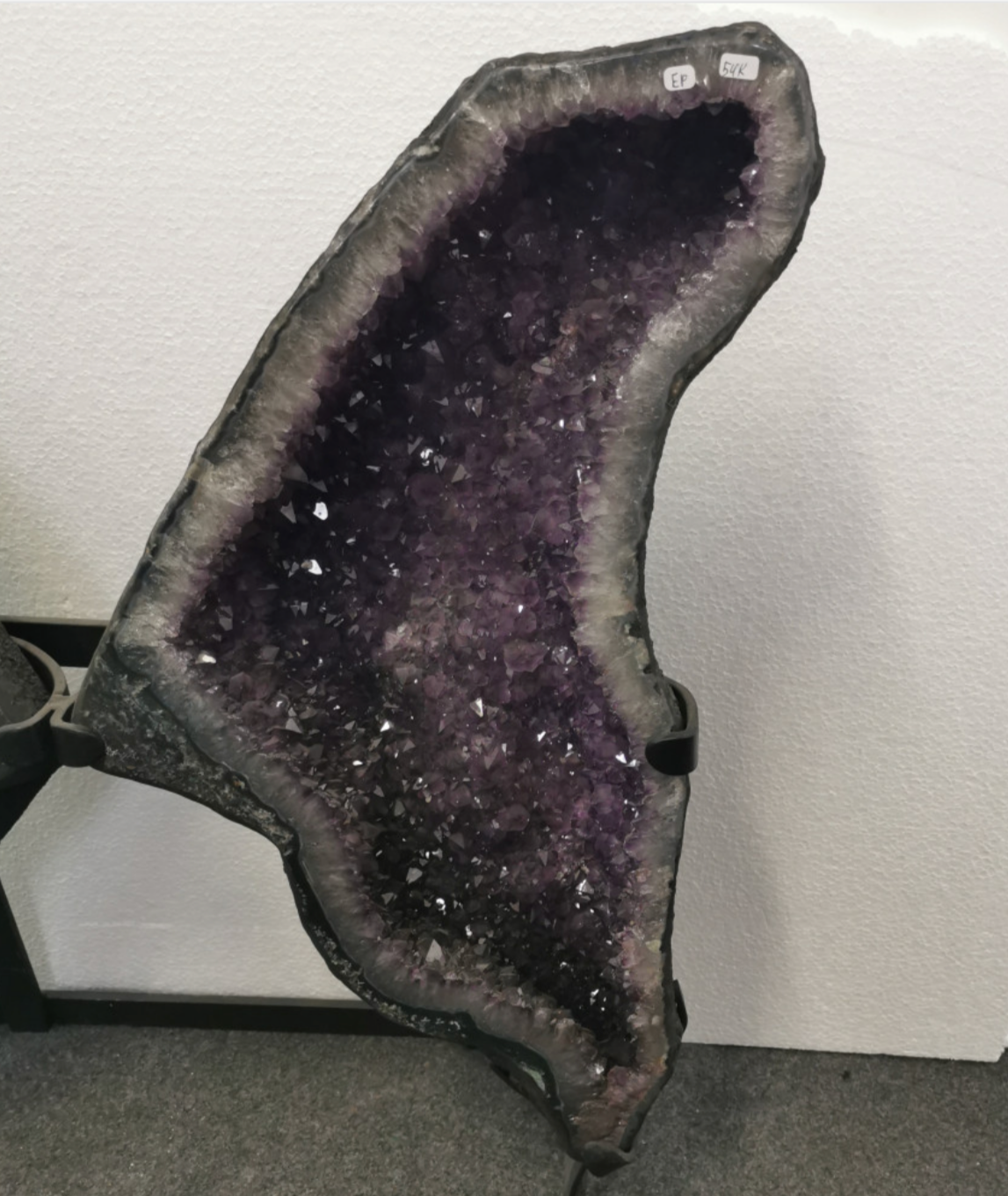 Paire de géode 'papillon' de 80x78cm - 54 kg. Vendu avec socle en métal sur mesure. Qualité AA, Brésil !