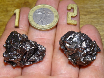 Selection of Campo Del Cielo meteorites from Argentina, 2 pieces to choose from. Very high quality as they are whole and compact. A true gem from space!
