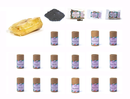 Encens en résine naturelle pure, à brûler sur charbon. de 15 à 31 gr. - 21 parfums au choix ! Parfait pour composer soi même les mélanges suivant besoins ! retrouvez des recettes dans les détails !