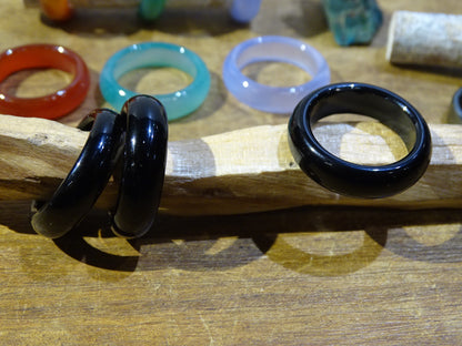 Bague/ anneau/ Jonc en agate verte, agate bleue ou cornaline, disponible de la taille : 50 fr. à 70. Très belle qualité, le cadeau parfait !