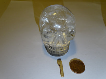 Crânes en Cristal de roche (quartz), 2 pièces au choix de 57 à 50mm. Fait main, très belle qualité !