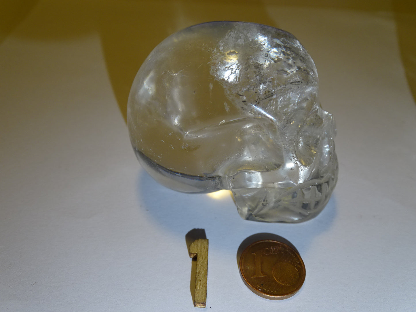 Crânes en Cristal de roche (quartz), 2 pièces au choix de 57 à 50mm. Fait main, très belle qualité !