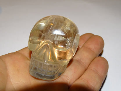 Crânes en Cristal de roche (quartz), 2 pièces au choix de 57 à 50mm. Fait main, très belle qualité !