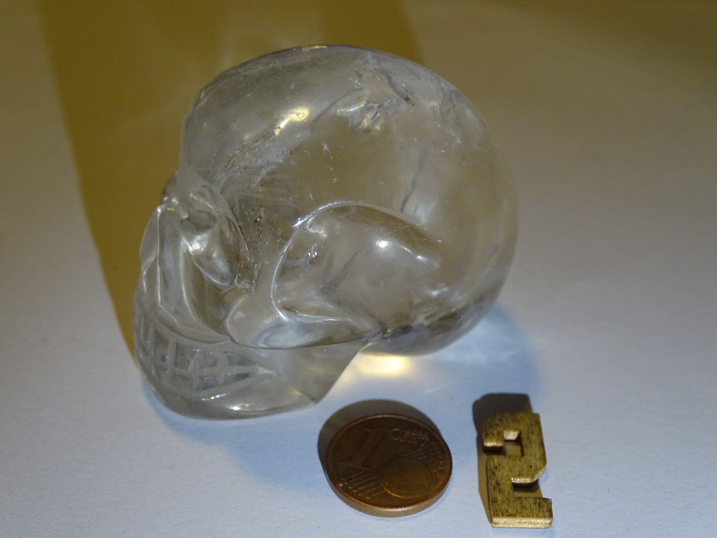 Crânes en Cristal de roche (quartz), 2 pièces au choix de 57 à 50mm. Fait main, très belle qualité !