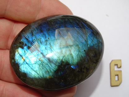 Labradorite, a selection of pebbles/flat stones, in a choice of designs, approximately 6x4x1.5 cm. A good size for massage stones. Very high quality, with incredible hologram reflections, perfect!