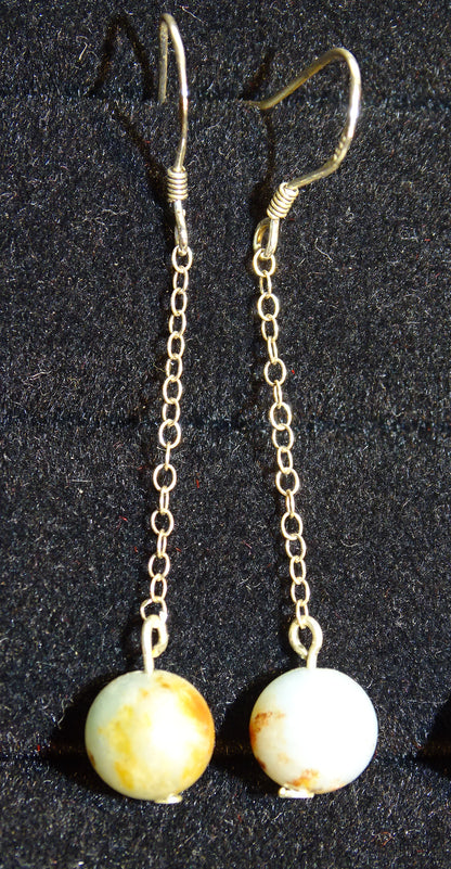 Boucles d'oreilles - Collection 'Perles & chaînes', concept Gem & Zen, qualité AA à AAA, montées par "Gem & Zen". Vendu en finition Argent, laiton ton Argent ou doré + options pour des choix de montures, parfait !