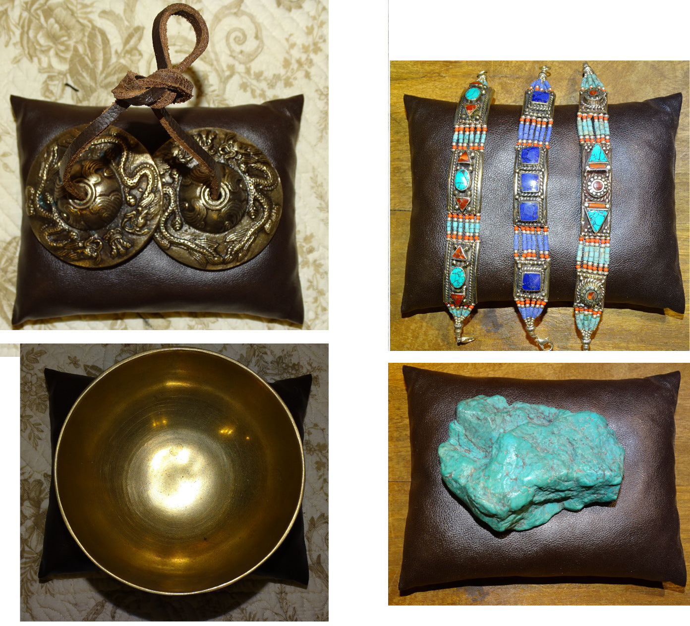 Set of 3 cushions measuring approximately 11x7x4 cm, for displaying jewelry or other items, 100% handmade in faux leather. Ask us for a custom size according to your needs! Sold in sets of 3!
