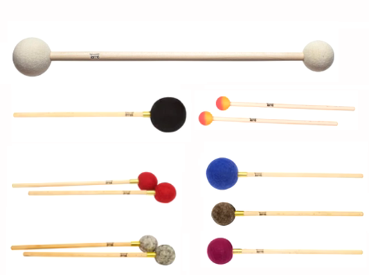 Selection of special felt or PVC mallets for handpan, tonguedrum, tankdrum, gong, drum, balafon...! Very good quality! Sold in pairs or individually!